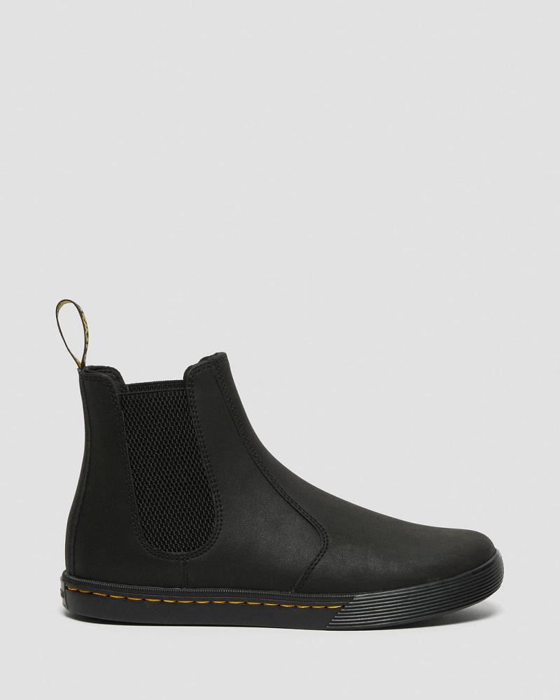 Black Women's Dr Martens Makela Leather Casual Ankle Boots | CA 63WNB